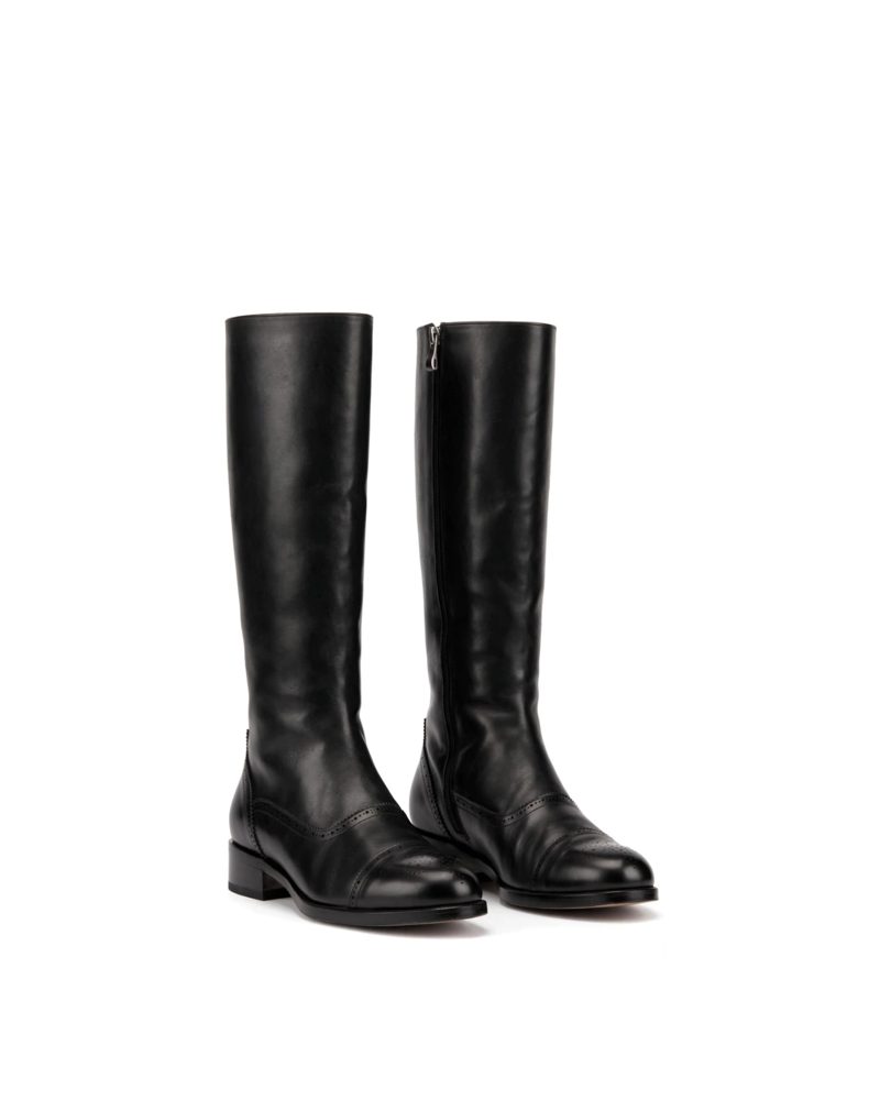 La Fleurie — men's black knee-high leather boot, photo 1