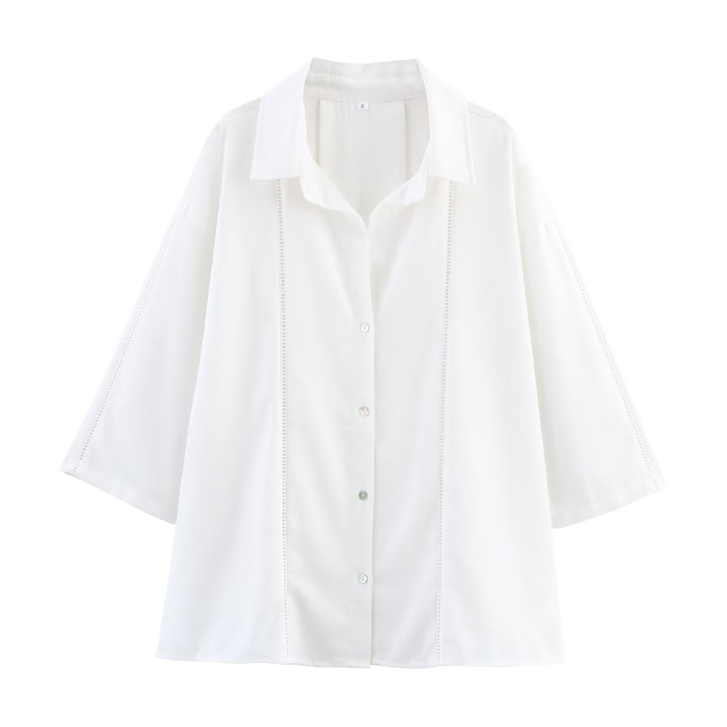 Women's European and American style long sleeved V-neck shirt+wide leg pants set