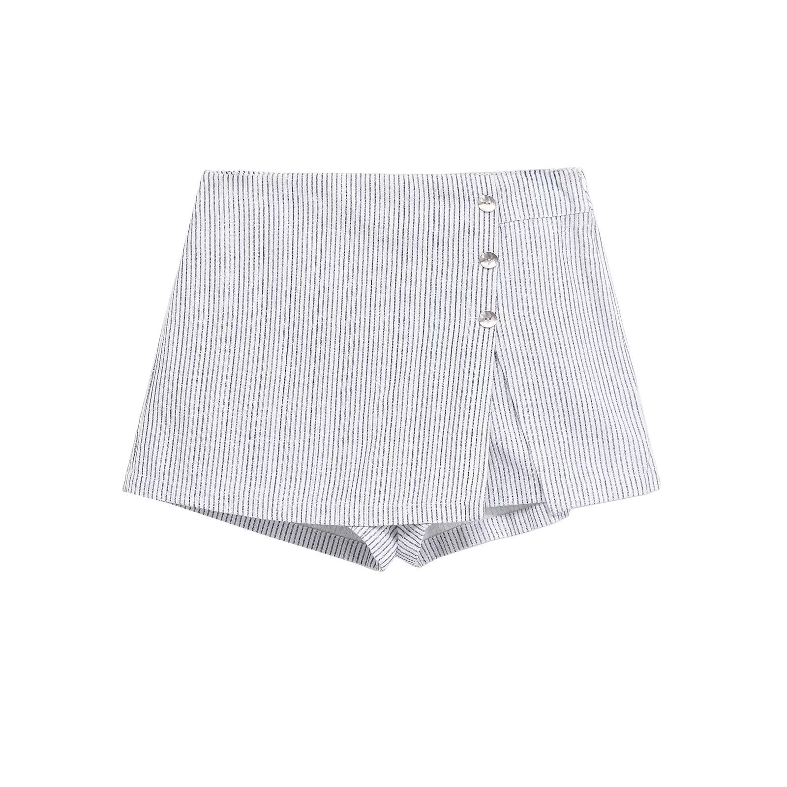 Striped vest top+striped shorts set for women