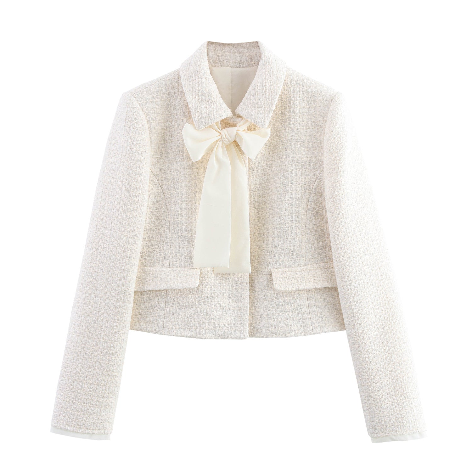 Women's collar long sleeved butterfly tie tied suit jacket
