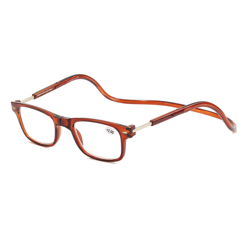 Hanging neck reading glasses convenient magnetic suction anti drop men's and women's folding reading glasses for the elderly ﻿