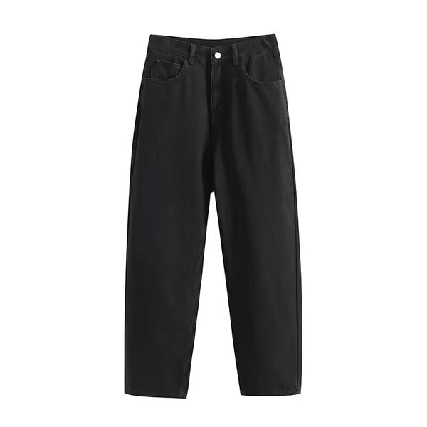 Casual and versatile straight leg denim pants for women