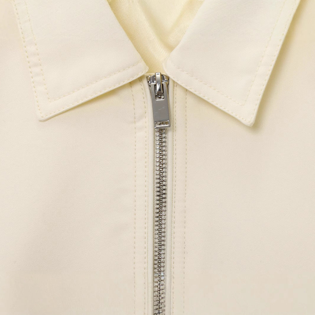 Women's collar long sleeved solid color jacket baseball uniform
