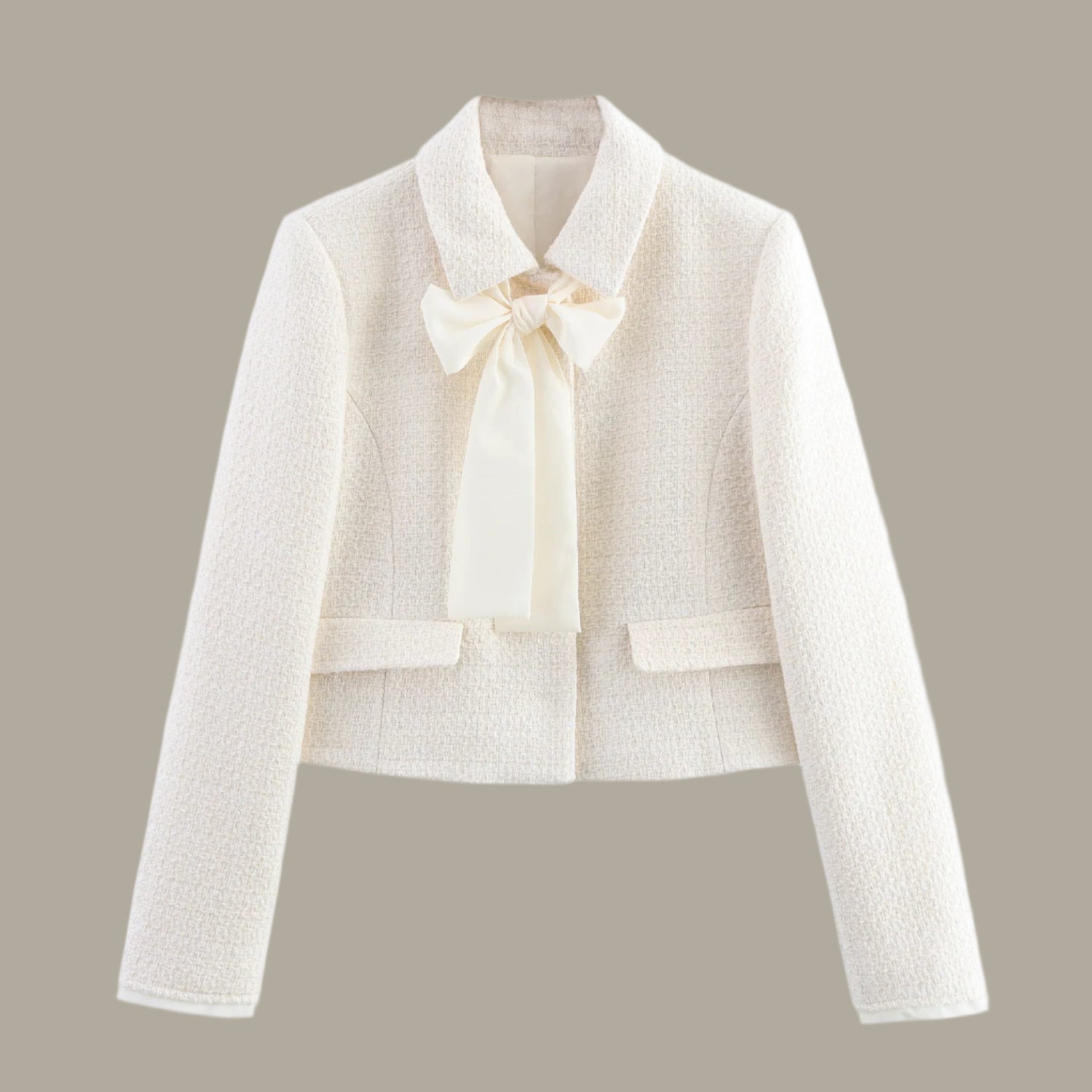 Women's collar long sleeved butterfly tie tied suit jacket