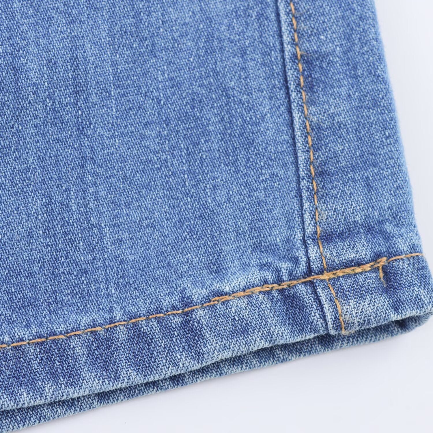 Elastic waistband lace up hip hugging denim skirt for women