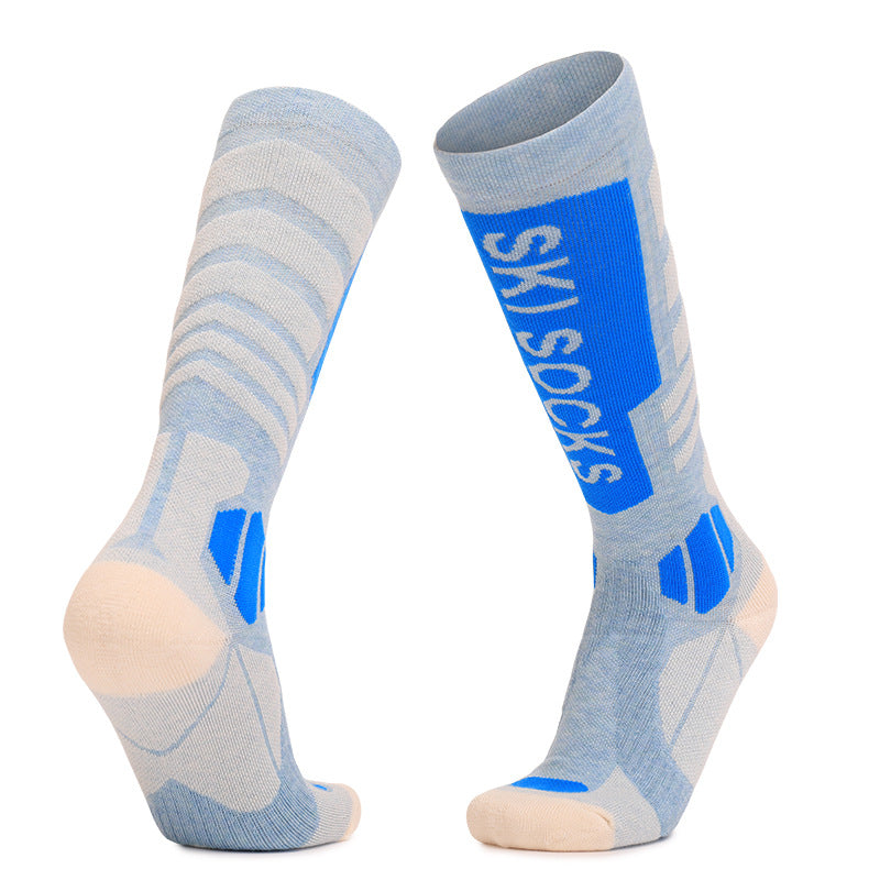 Merino wool skiing socks women's high tube hiking socks anti slip and warm outdoor sports socks