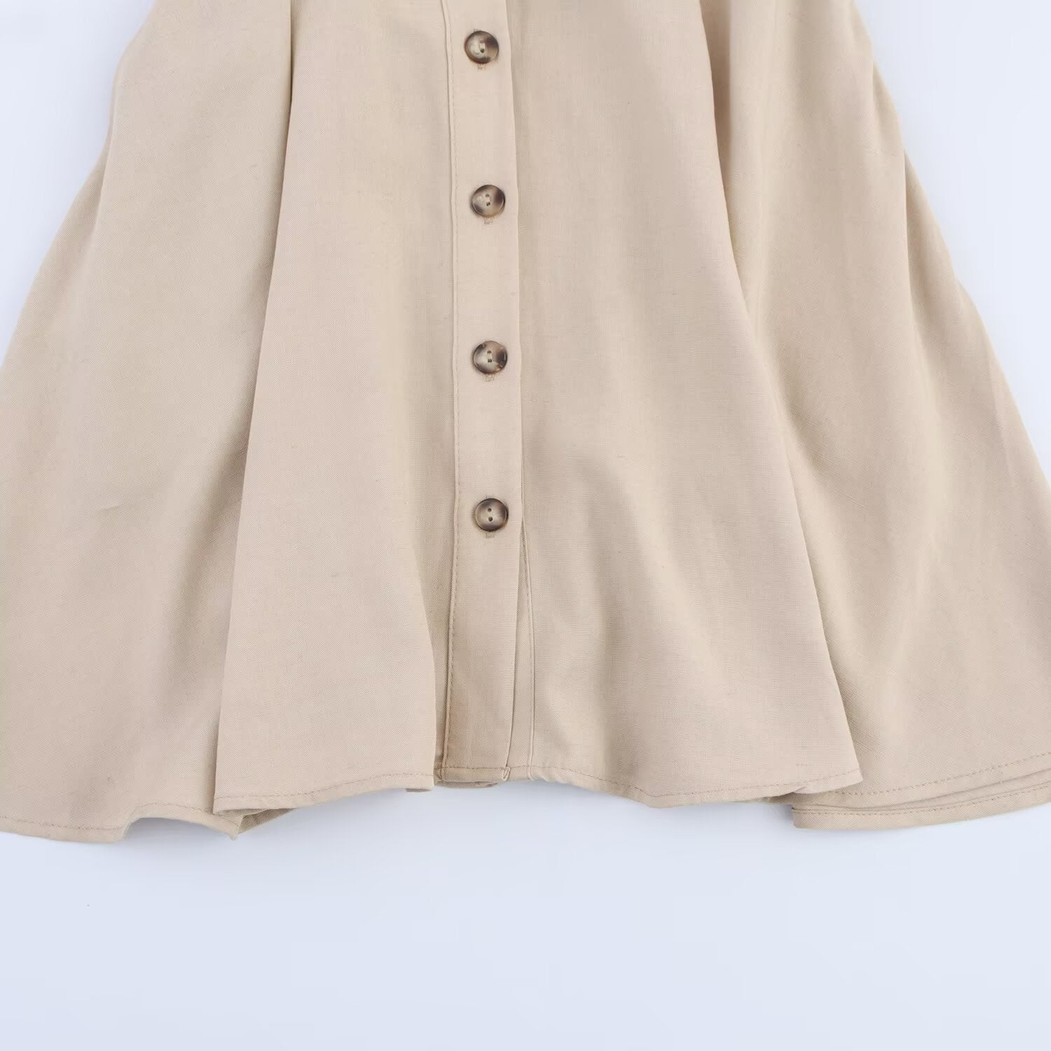 Women's collar sleeveless dress with belt and shirt style dress