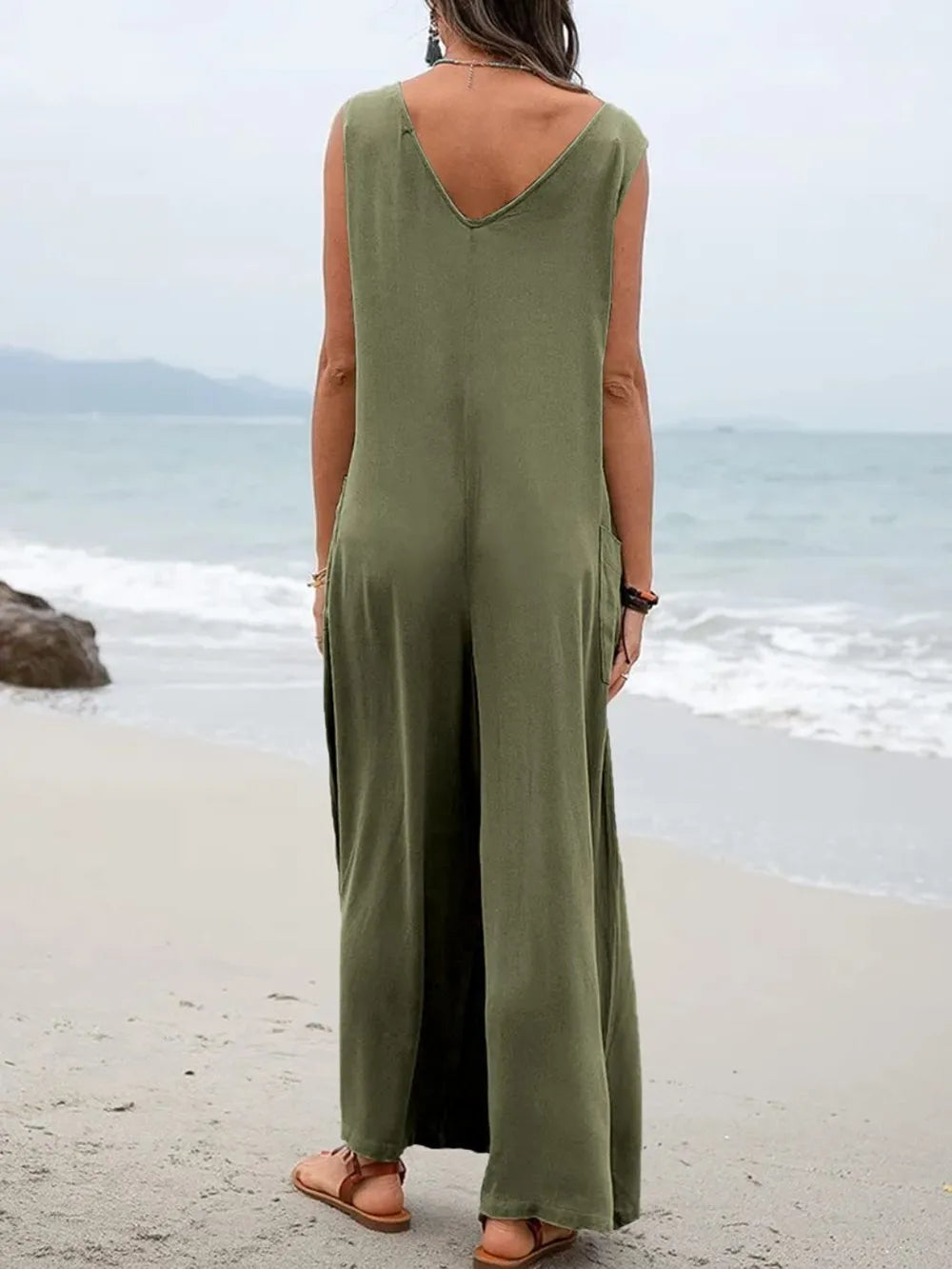 Spring and summer style women's jumpsuit sleeveless women's jumpsuit