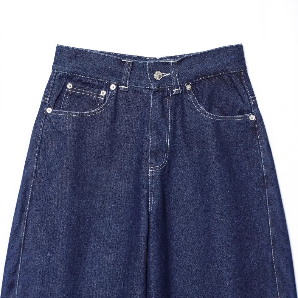 Fashionable and minimalist denim casual pants for women