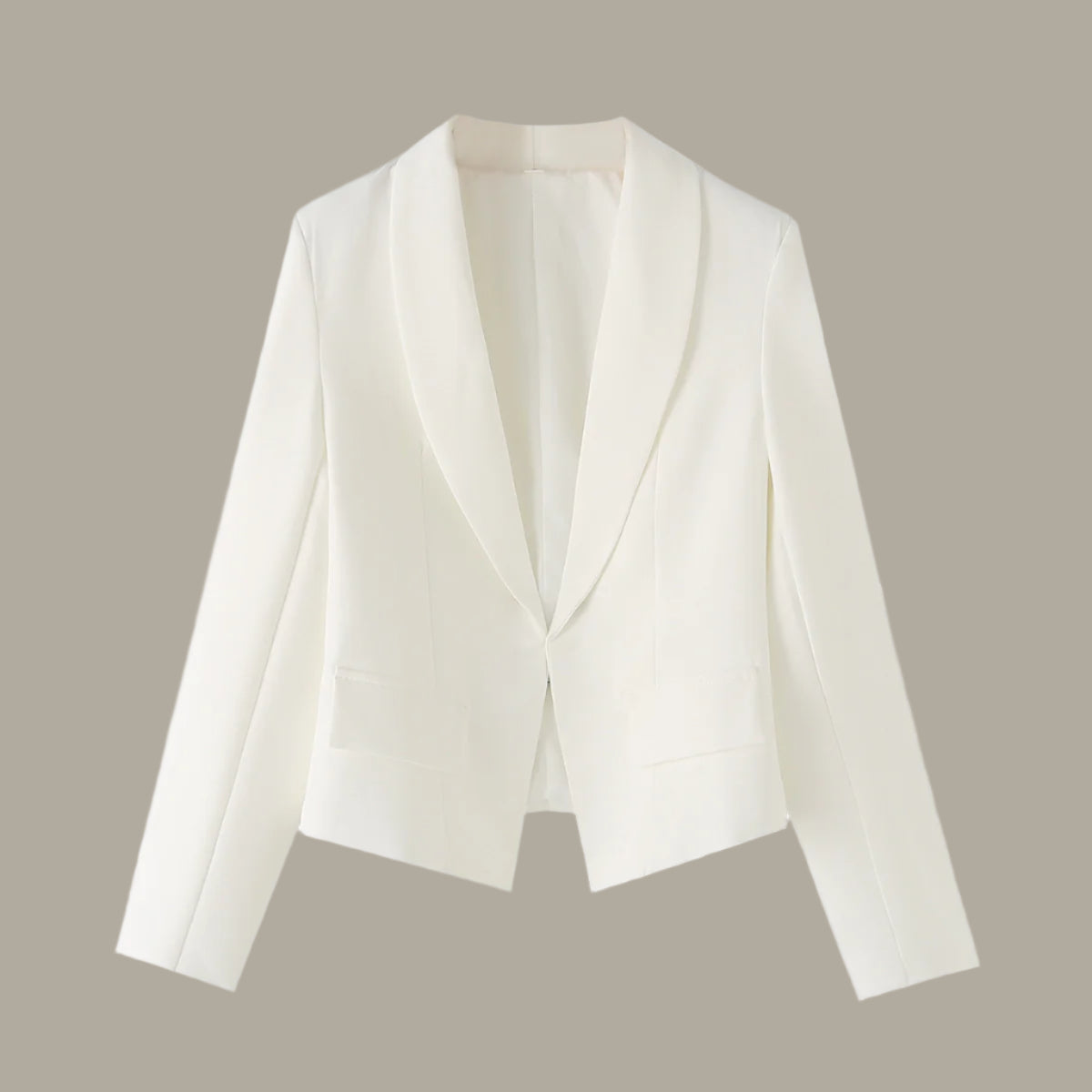 One button short long sleeved suit jacket for women