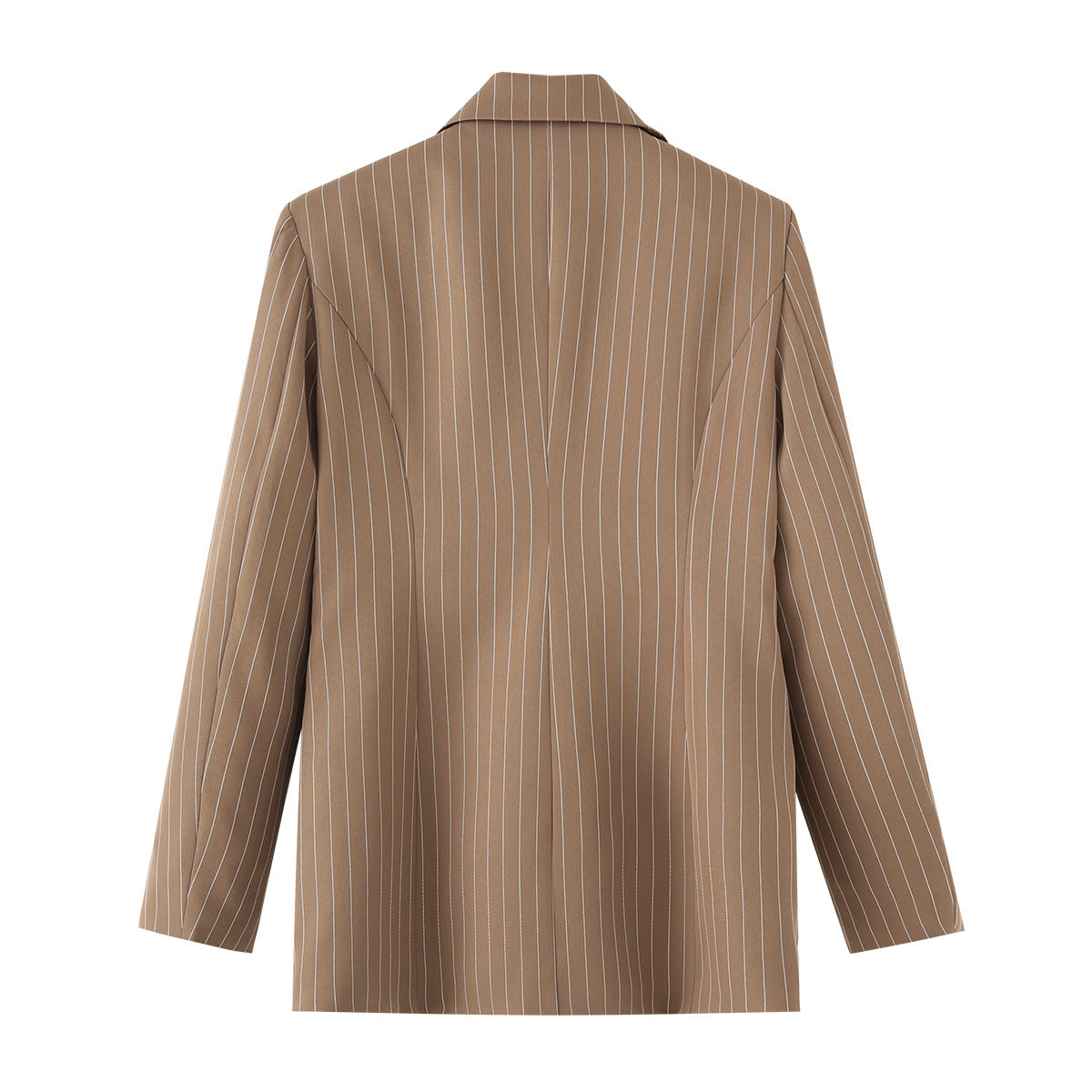 Striped loose suit jacket top for women