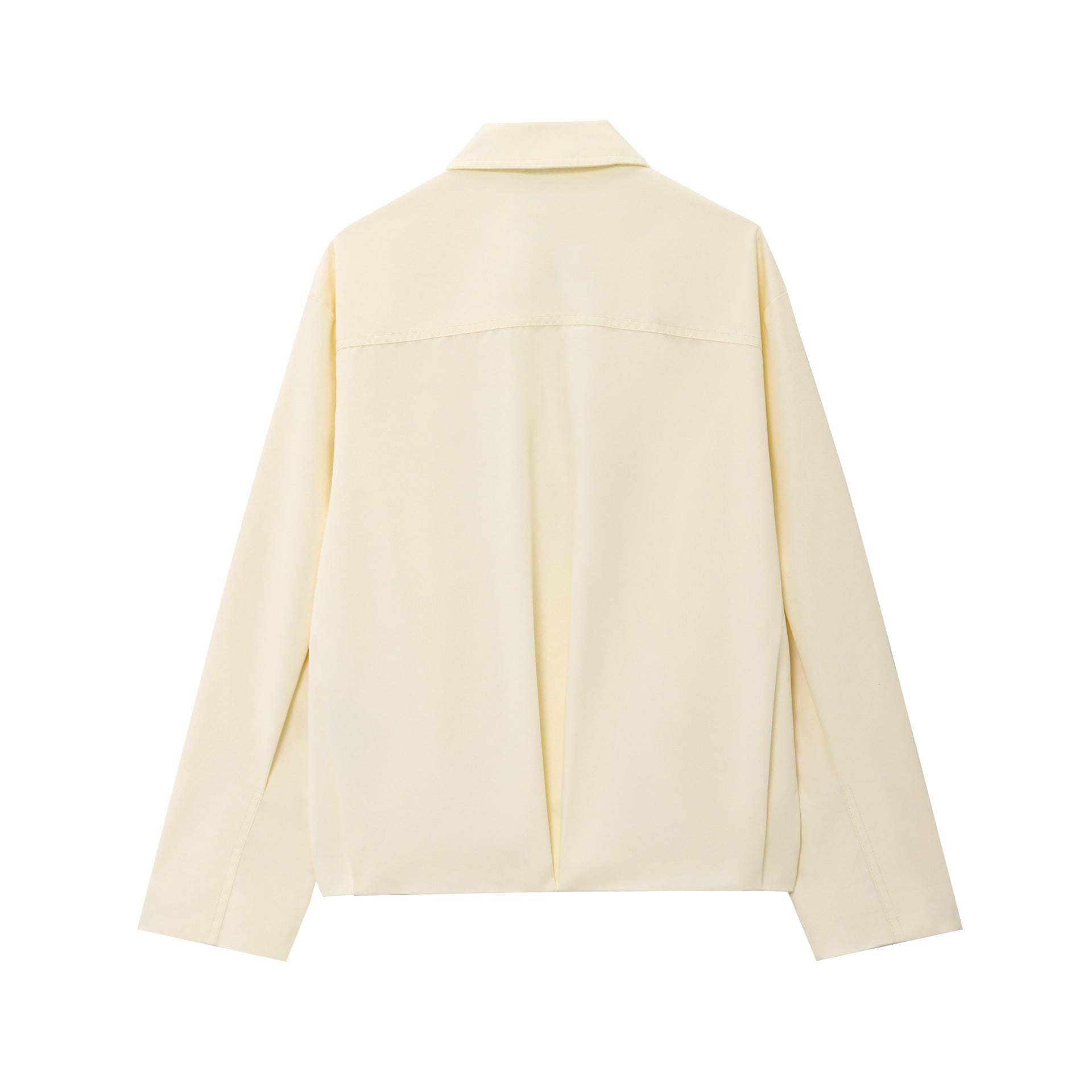Women's collar long sleeved solid color jacket baseball uniform