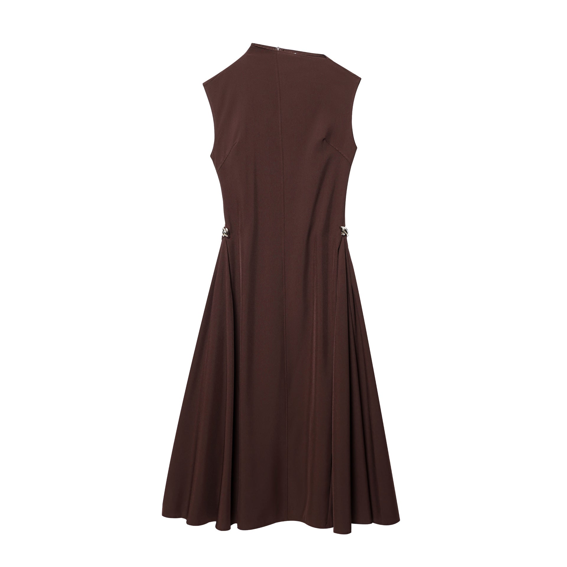 Metal Decorative Sleeveless Skirt Dress for Women