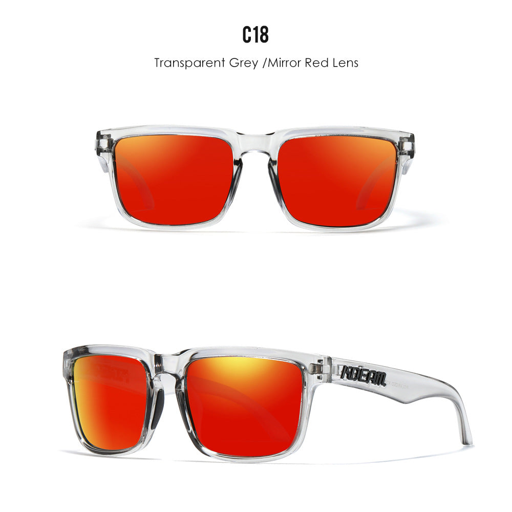 Classic polarized sunglasses for men and women ultra light driving glasses colorful real film sunglasses