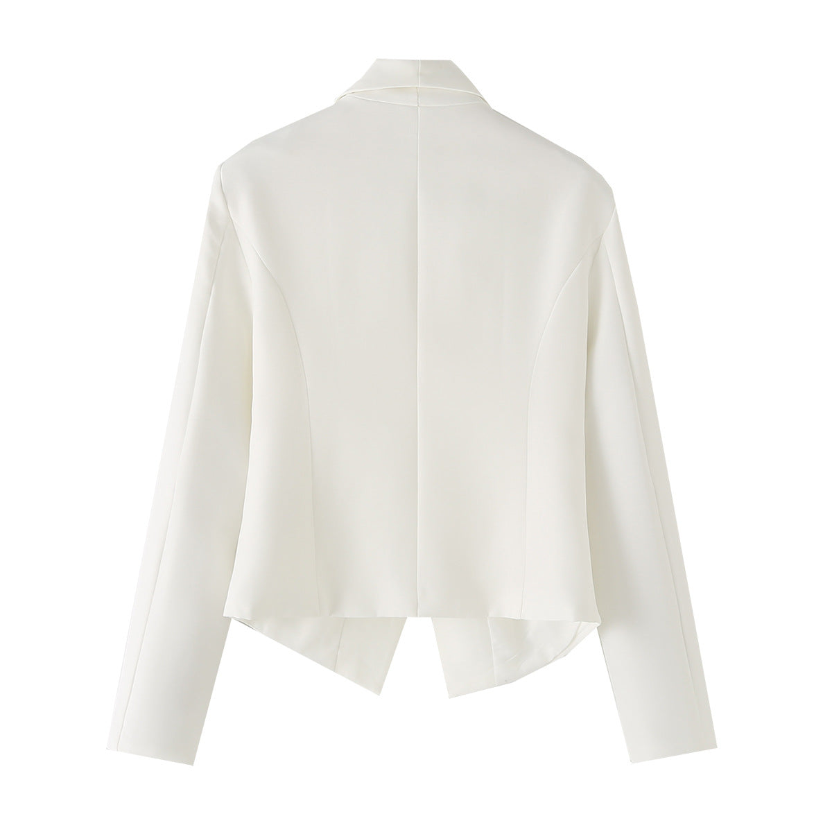 One button short long sleeved suit jacket for women