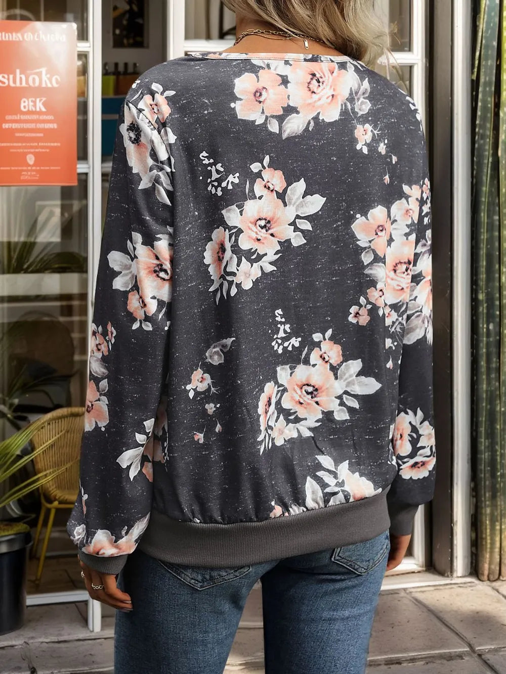 Women's pullover V-neck base sweater with printed hoodie for women 7-day unreasonable behavior