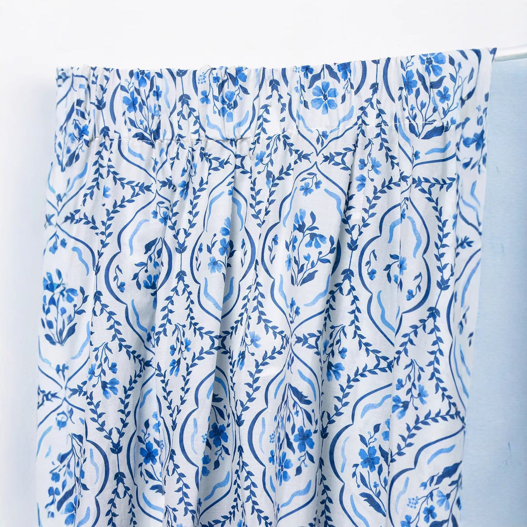 Elastic waisted printed mid length skirt for women