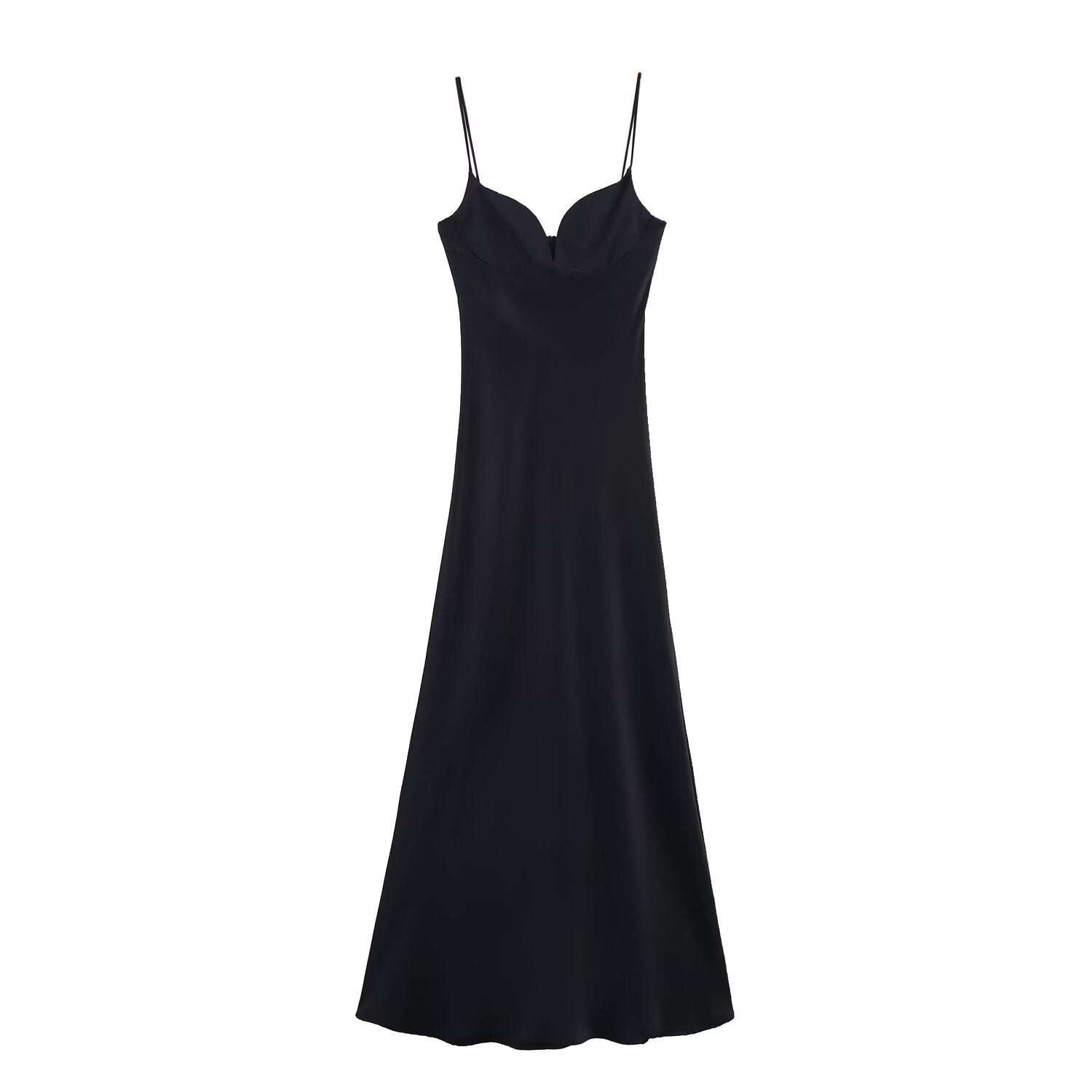 Fashionable slim fit and slimming silk texture dress for women