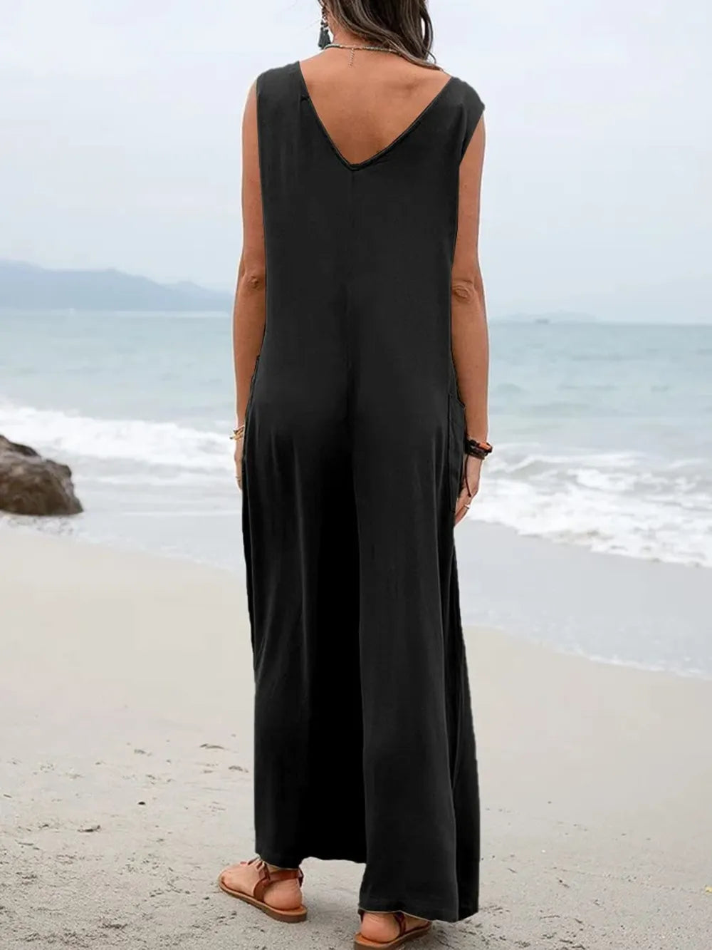 Spring and summer style women's jumpsuit sleeveless women's jumpsuit