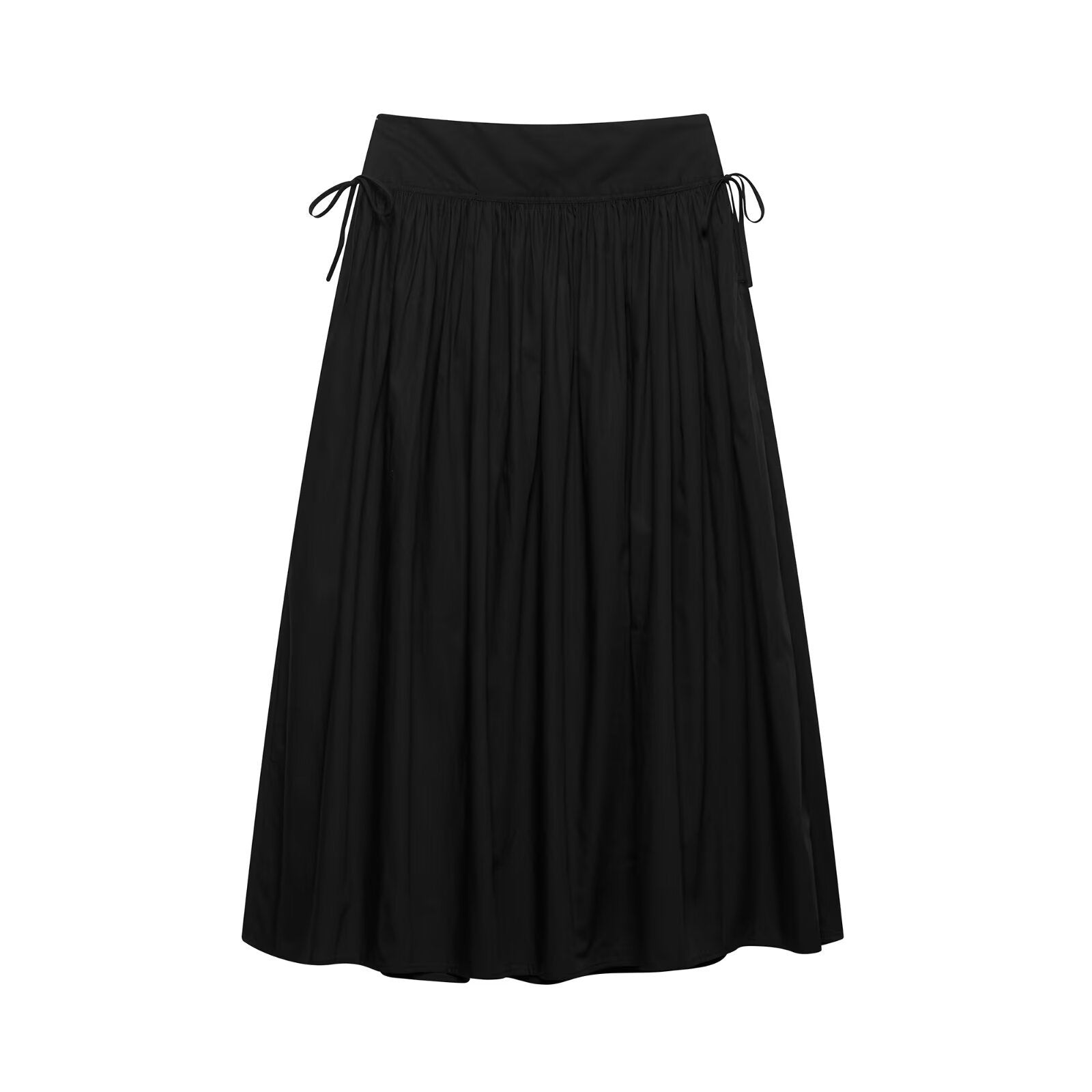 Women's pleated lace up short top+skirt set