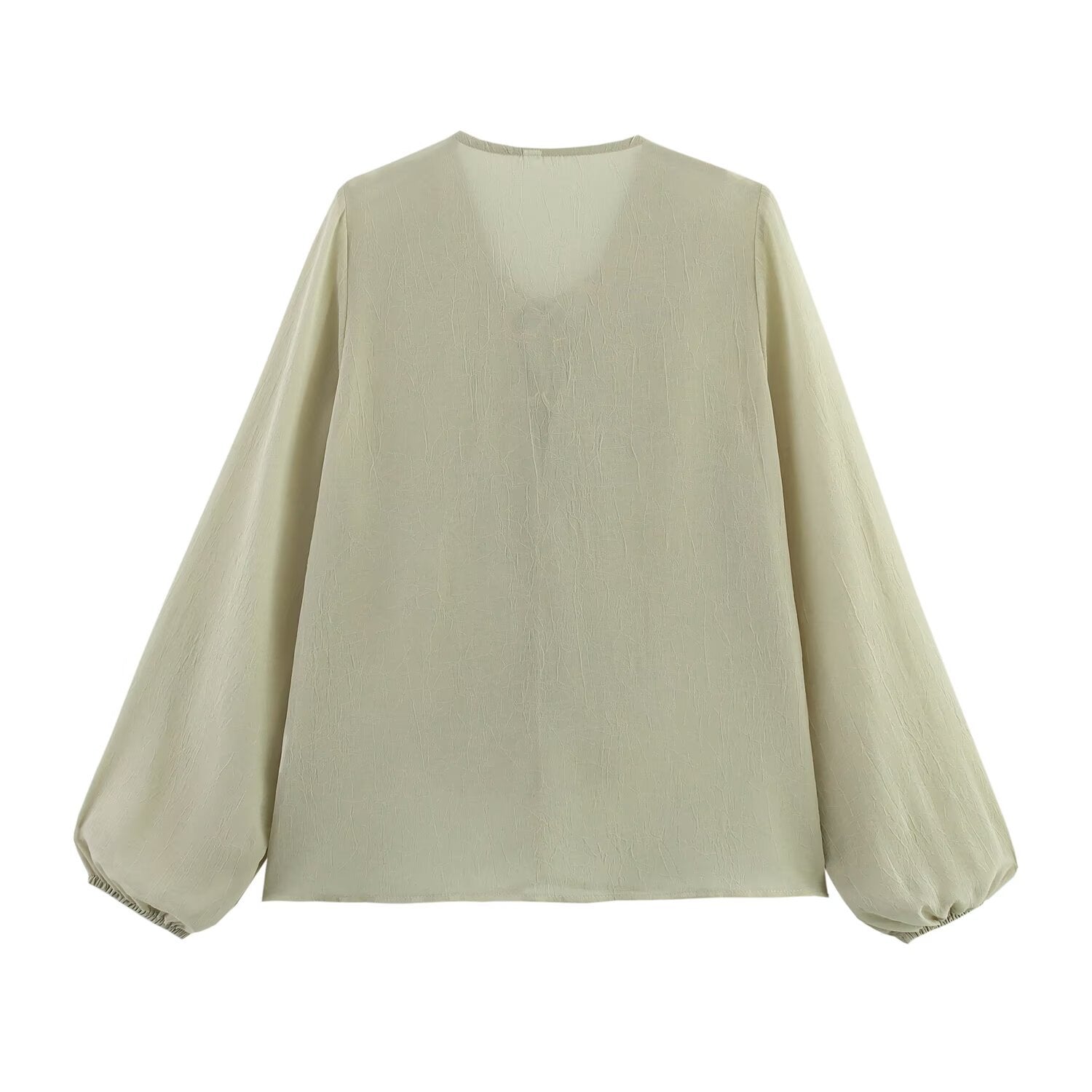 Fashionable layered lace up semi transparent shirt