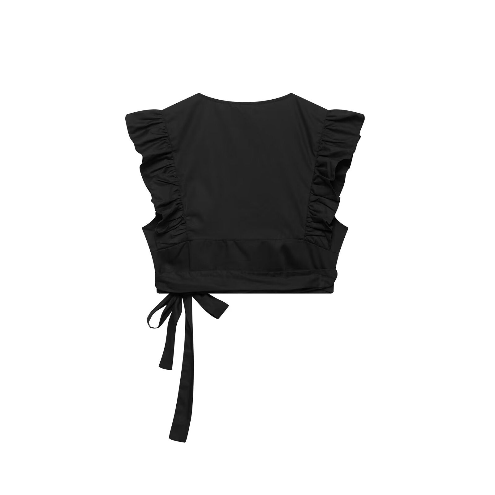 Women's pleated lace up short top+skirt set
