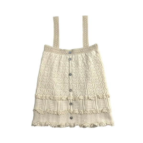 Knitted mesh hollow knitted camisole women's vest