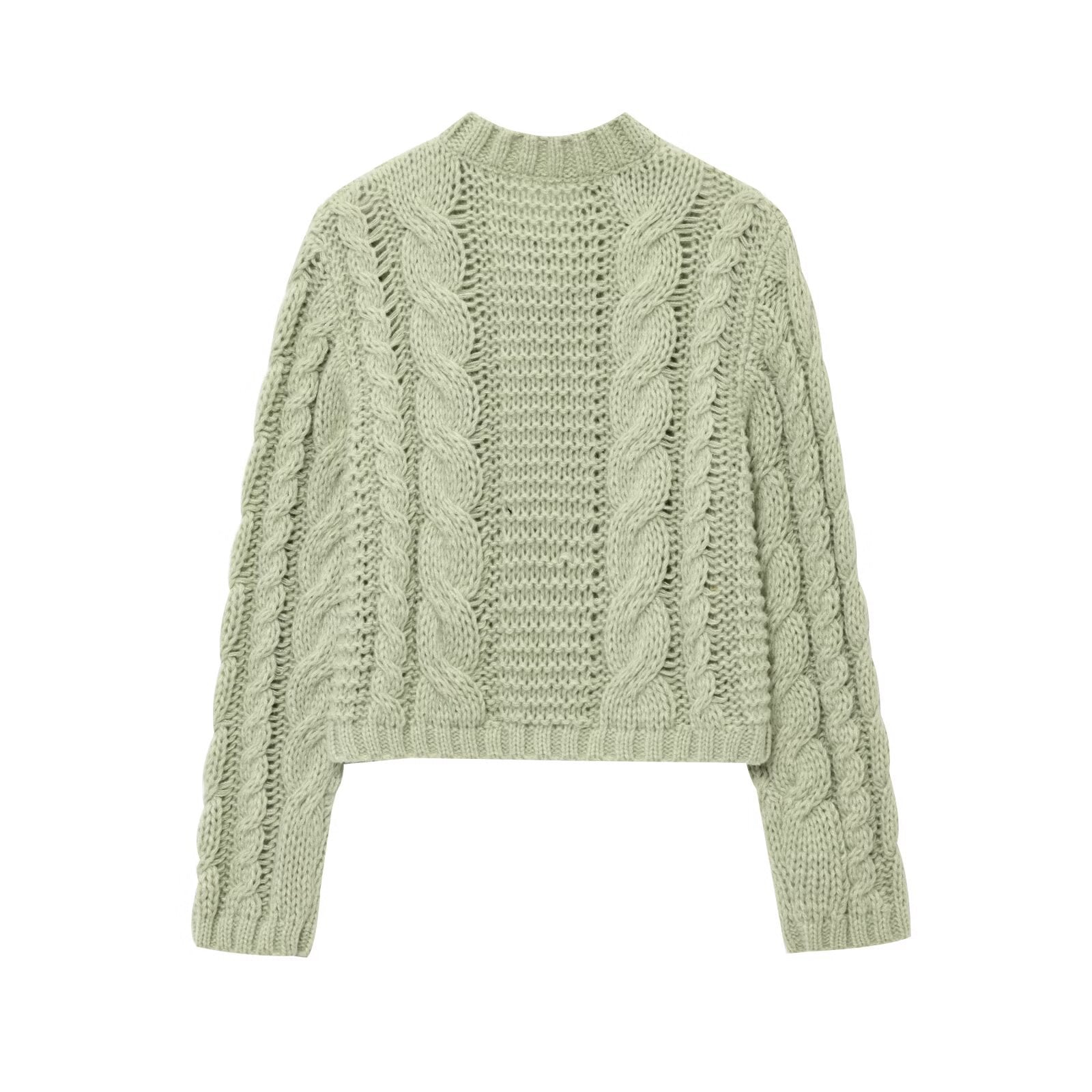 Flower button embellished knitted sweater jacket for women