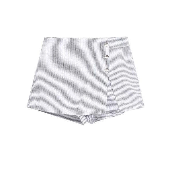 Striped vest top+striped shorts set for women