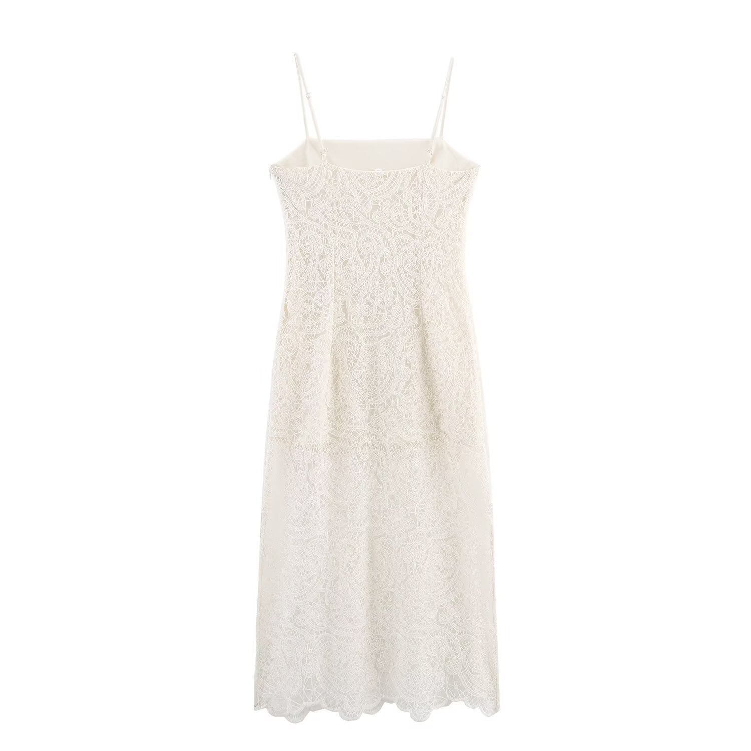 Women's European and American style lace hollow suspender lace dress