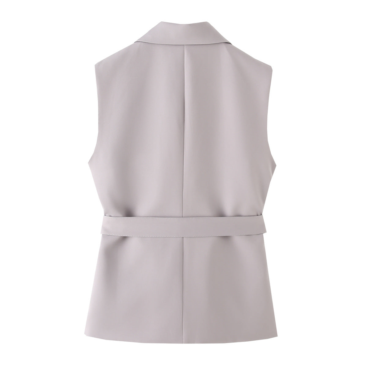 Women's waist belt suit vest+pants suit