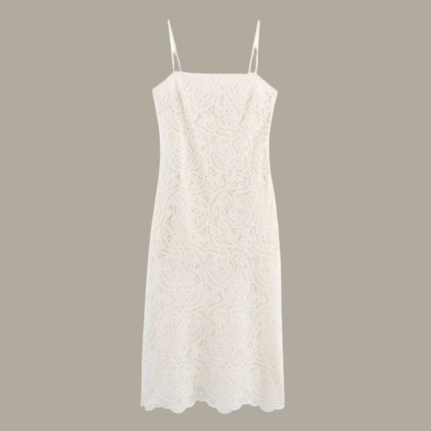 Women's European and American style lace hollow suspender lace dress