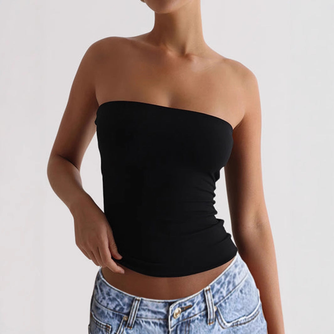 sporty and sexy strapless vest