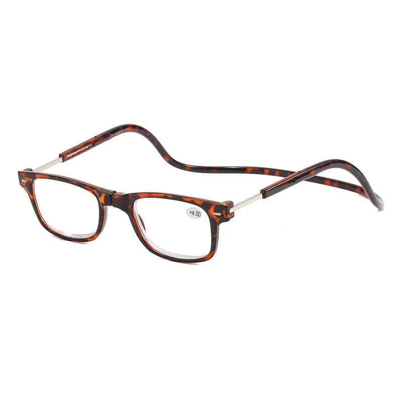 Hanging neck reading glasses convenient magnetic suction anti drop men's and women's folding reading glasses for the elderly ﻿