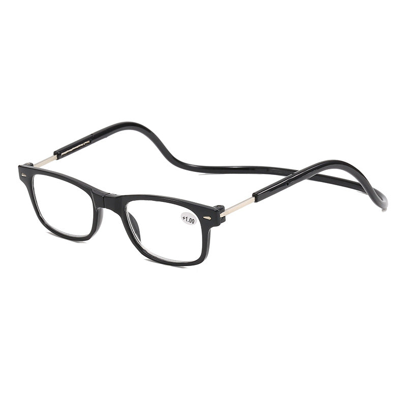 Hanging neck reading glasses convenient magnetic suction anti drop men's and women's folding reading glasses for the elderly ﻿