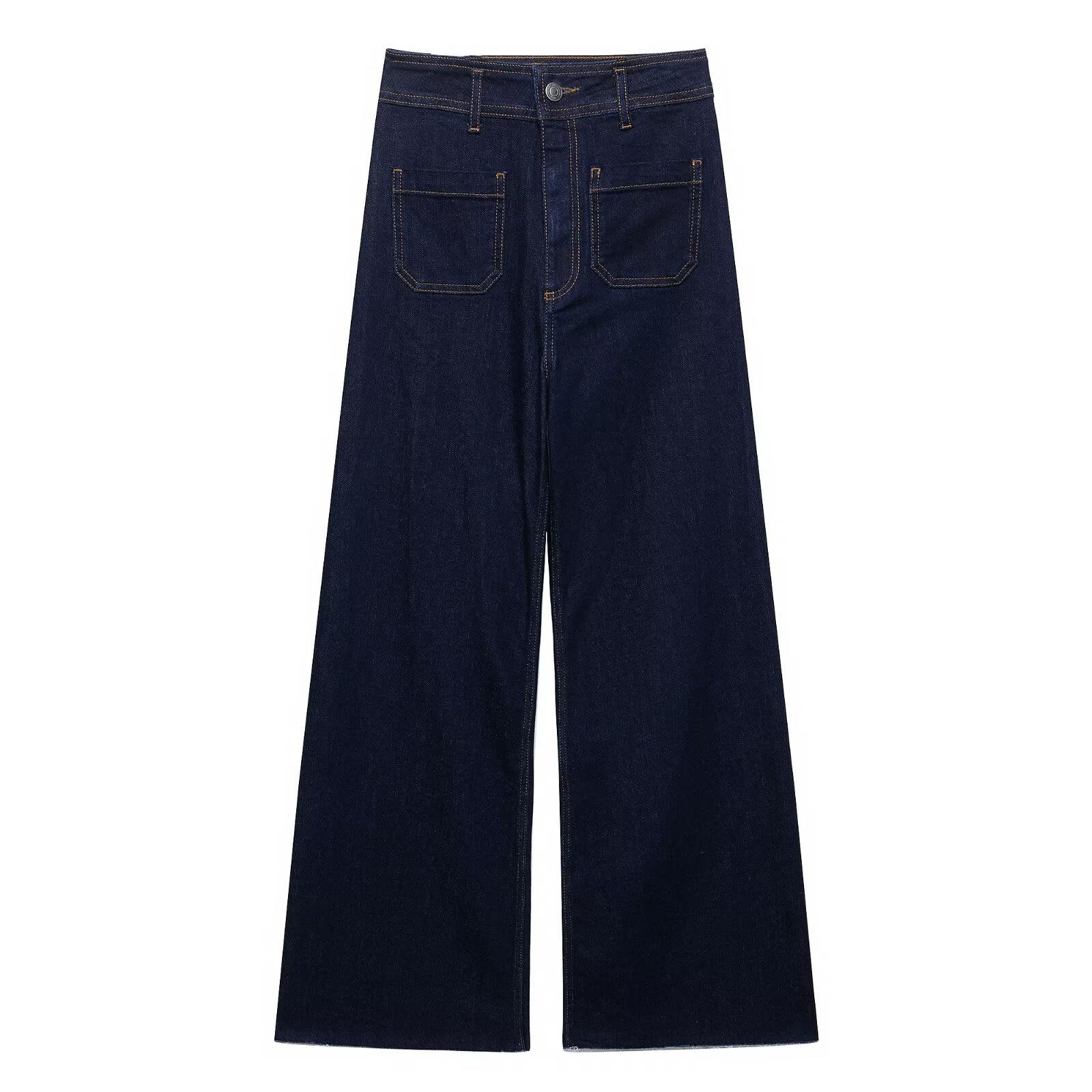 Fashionable and casual versatile high waist wide leg jeans for women