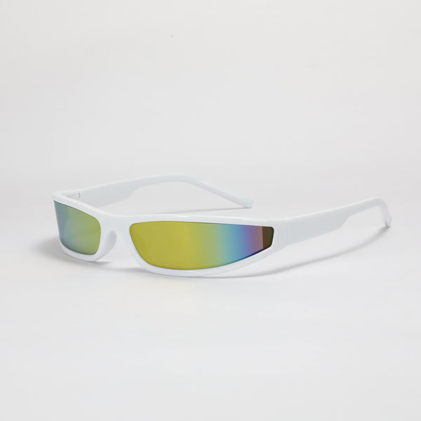 Narrow frame sunglasses for men personality trend futuristic style colorful sunglasses for women