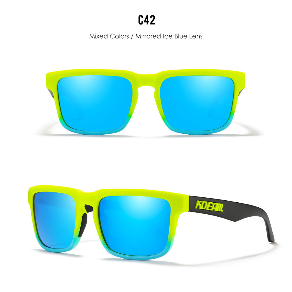 Classic polarized sunglasses for men and women ultra light driving glasses colorful real film sunglasses