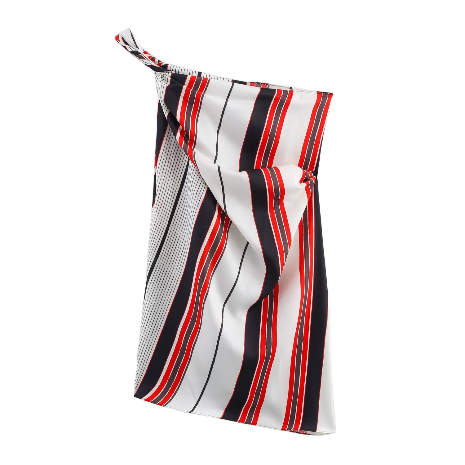 Striped sleeveless asymmetrical vest top for women