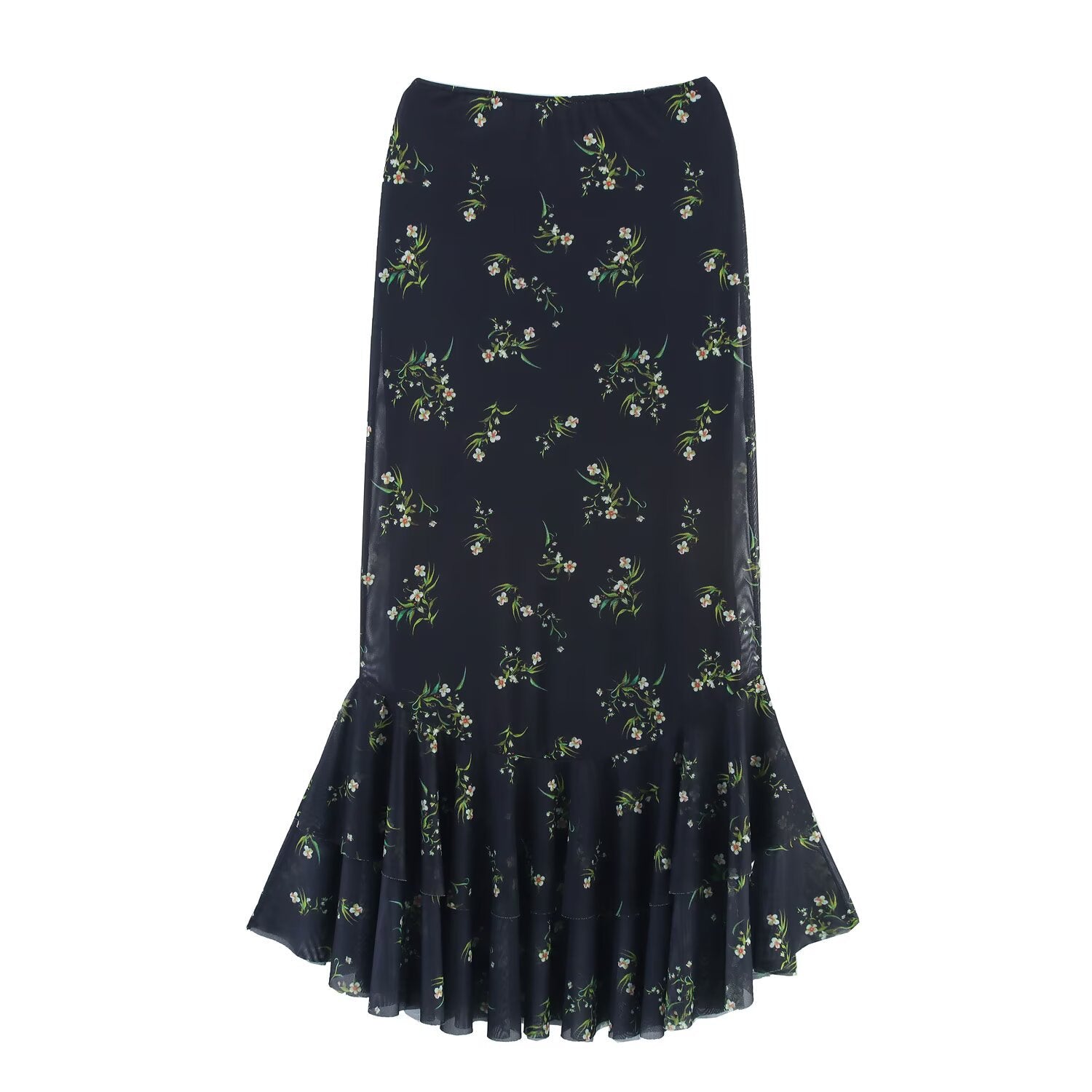 Fashion silk screen printed camisole vest+skirt set for women