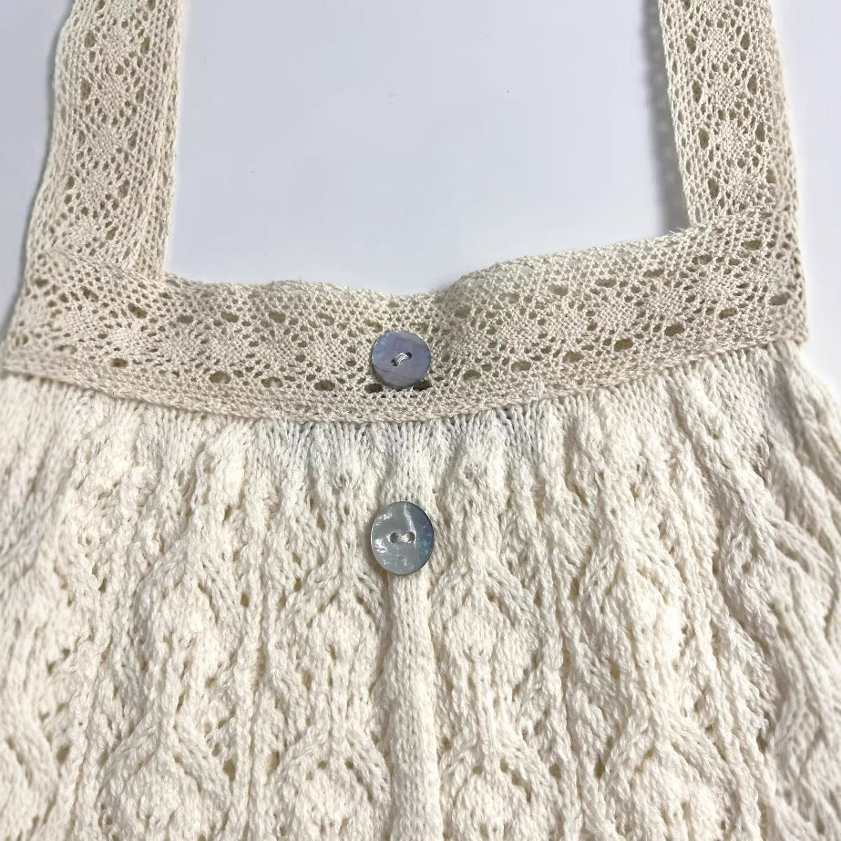 Knitted mesh hollow knitted camisole women's vest