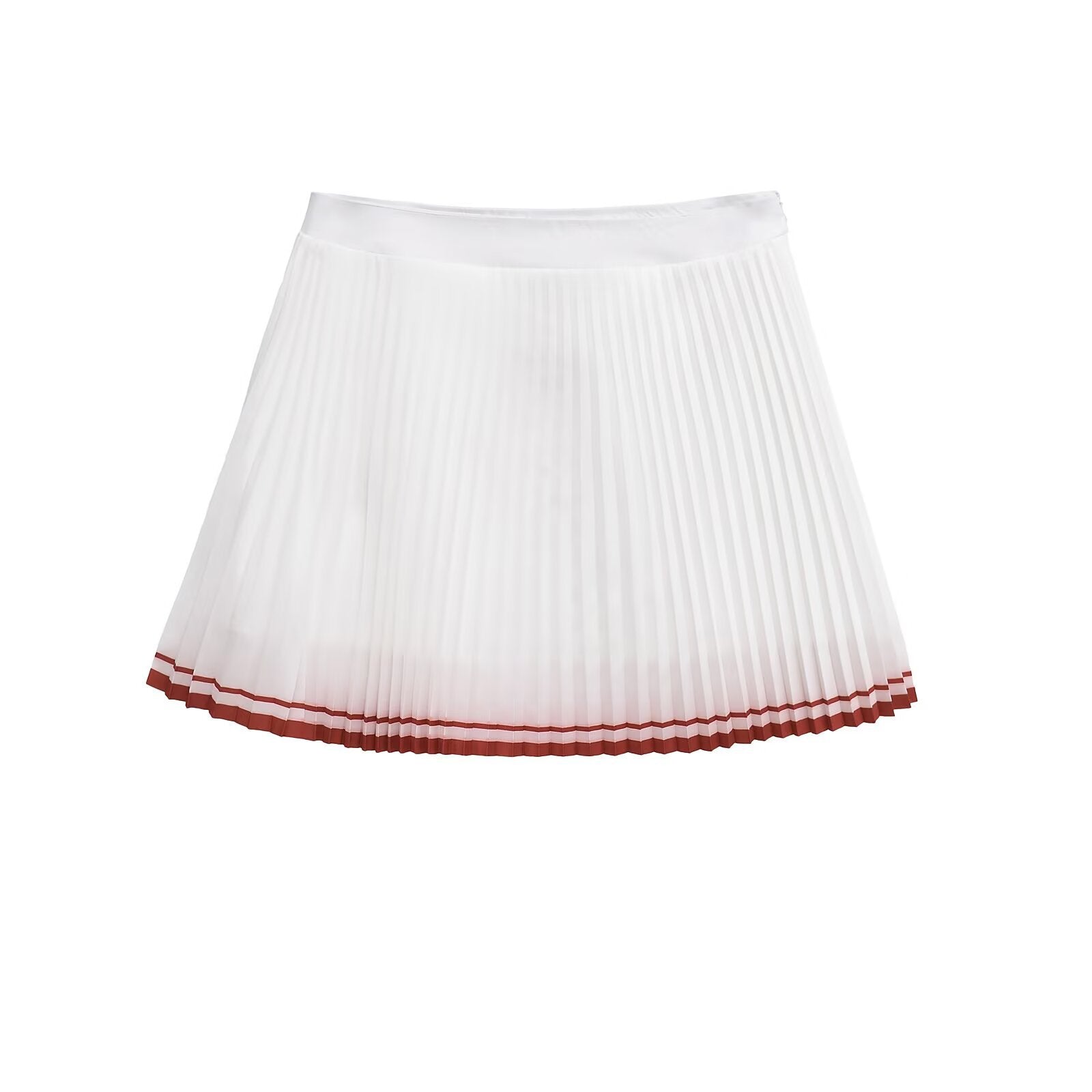 European and American style pleated color matching fashion mini skirt for women
