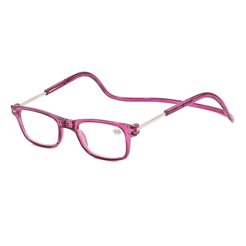Hanging neck reading glasses convenient magnetic suction anti drop men's and women's folding reading glasses for the elderly ﻿