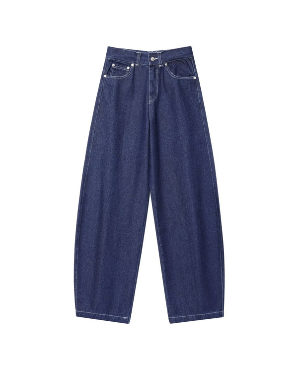 Fashionable and minimalist denim casual pants for women
