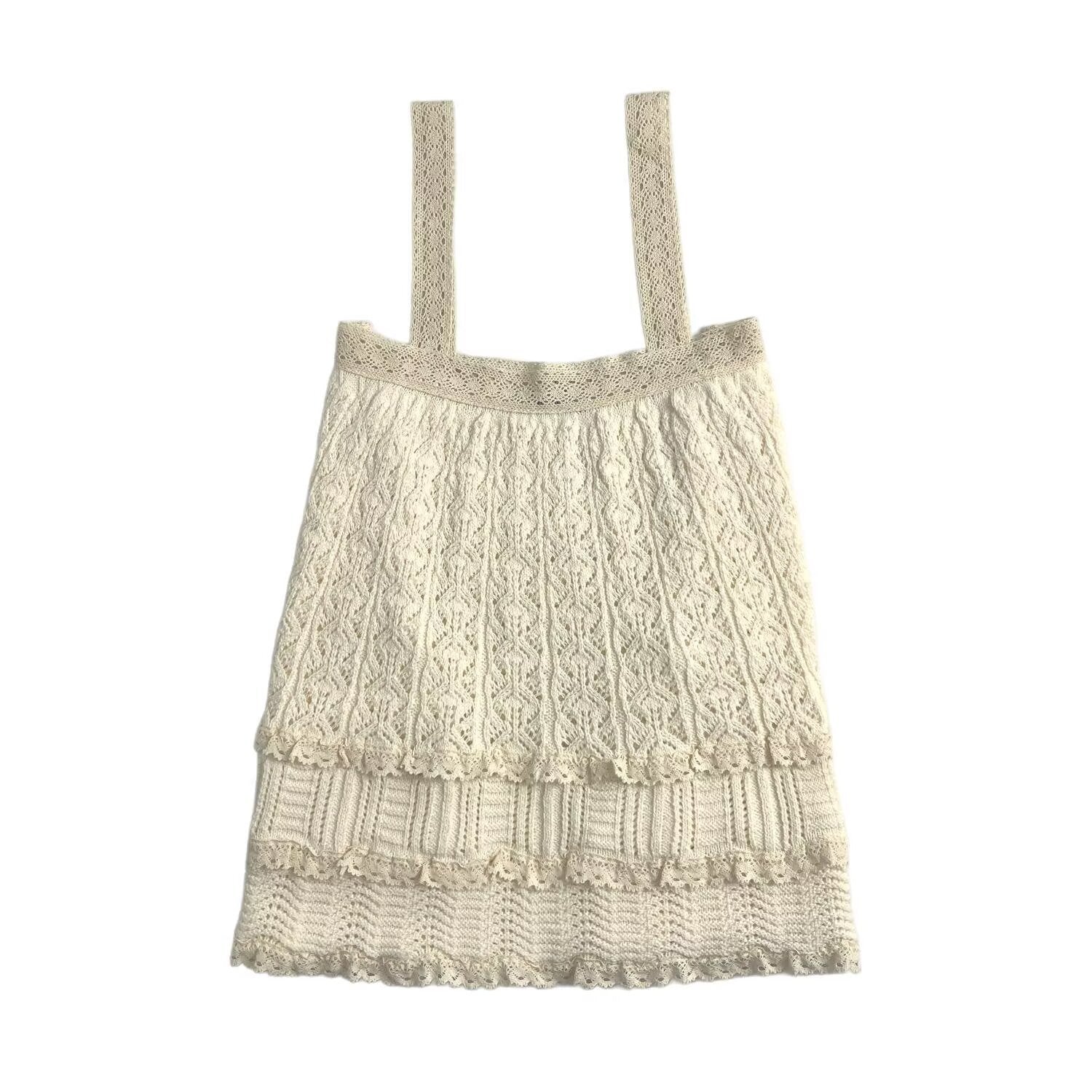 Knitted mesh hollow knitted camisole women's vest