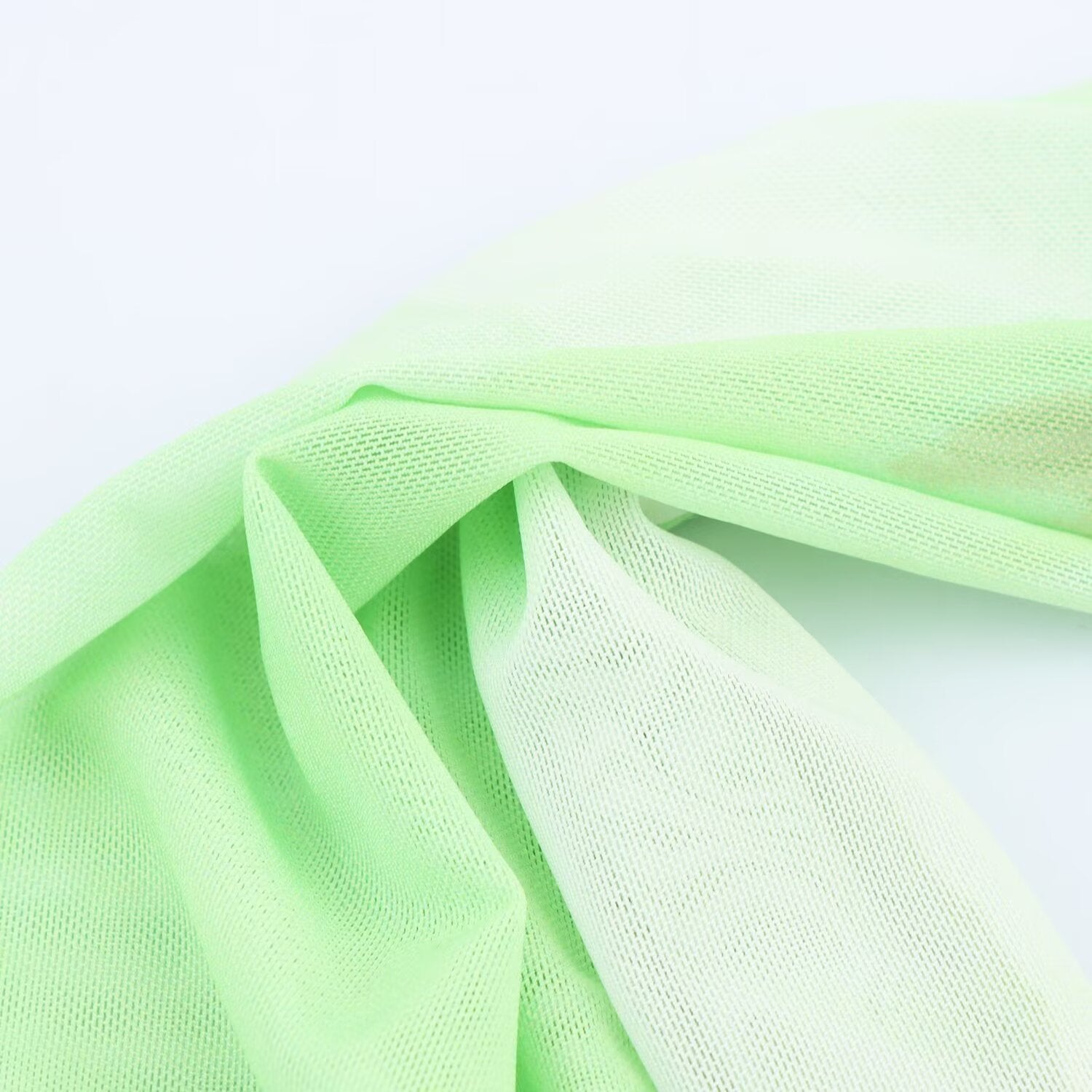 Silk mesh scarf with pleats waist cinching and neck hanging dress