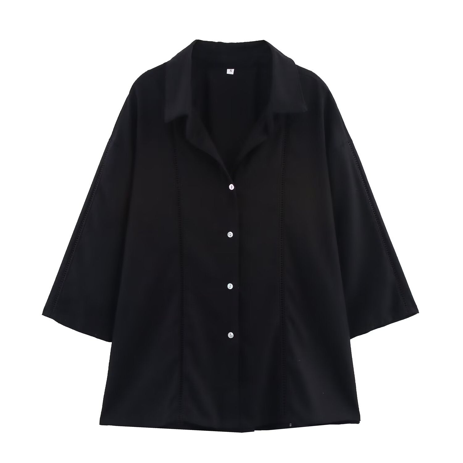 Women's European and American style long sleeved V-neck shirt+wide leg pants set