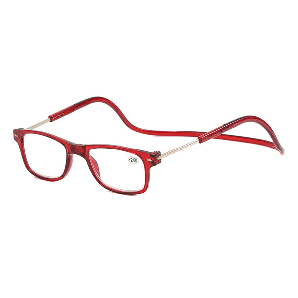 Hanging neck reading glasses convenient magnetic suction anti drop men's and women's folding reading glasses for the elderly ﻿