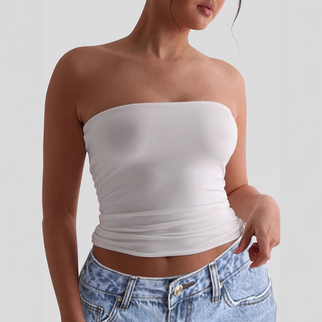 sporty and sexy strapless vest