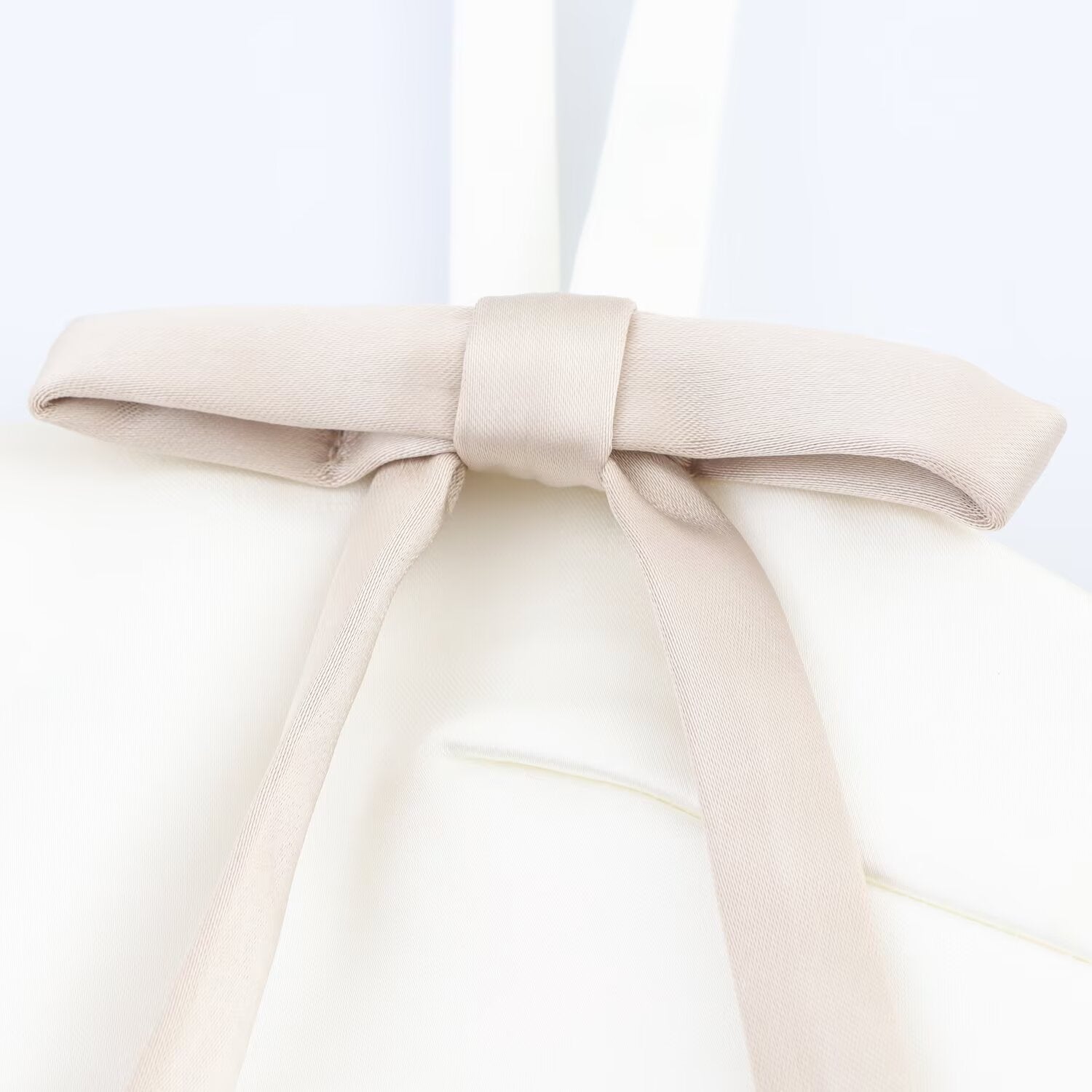 Butterfly knot embellished silk texture suspender dress for women